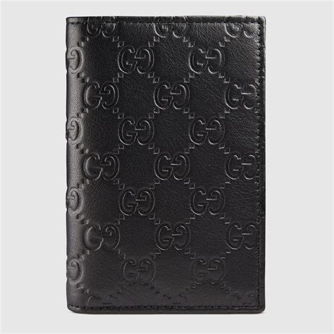 passport hülle gucci|Passport case with Gucci logo in black leather .